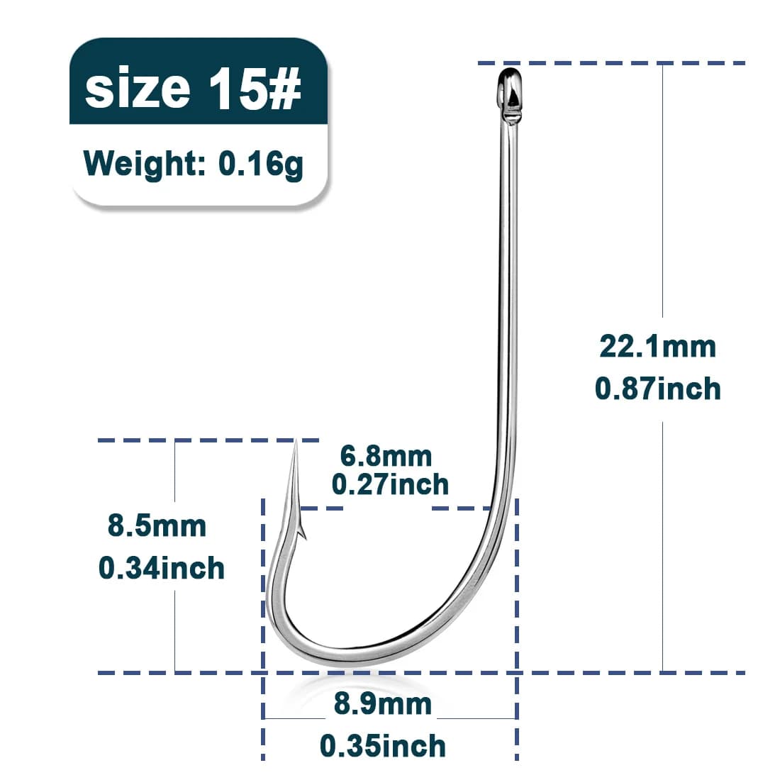 Αγκίστρια Αλιείας με Λόγχος Offset, 50-200 Τμχ