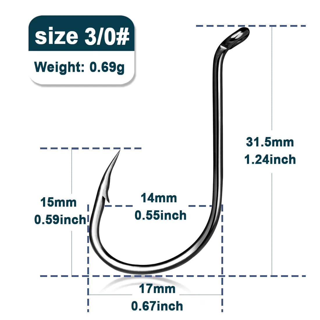 Αγκίστρια Octopus Baitholder Offset, 50-100 Τεμάχια