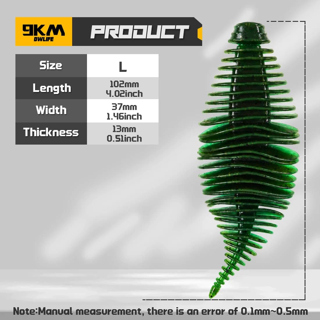 10pcs Μαλακά Soft Swimbaits PVC με Βραγχιακές Πτυχές